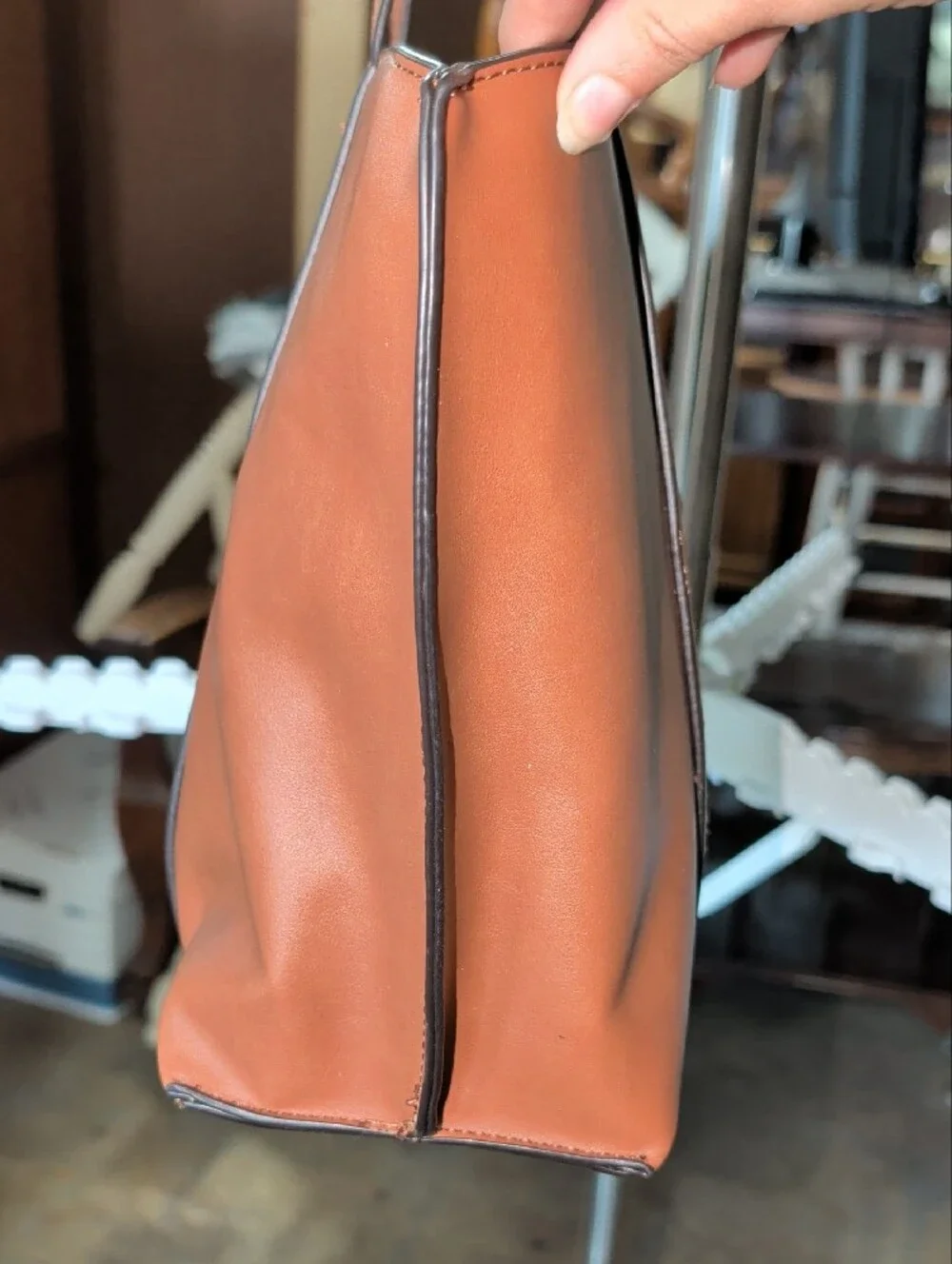 Nine West Cognac Brown Tote Shoulder Bag